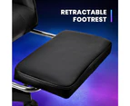 Furb Gaming Chair Racing Recliner Footrest Executive Office Chair Lumbar Support With Headrest Black