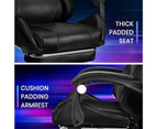 Furb Gaming Chair Racing Recliner Footrest Executive Office Chair Lumbar Support With Headrest Black