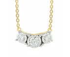 Necklace With 0.15ct Diamonds In 9K Yellow Gold