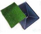 Pet Dog Toilet Training Grass Potty Pad Portable Loo Tray 63X51Cm With 2 Mats