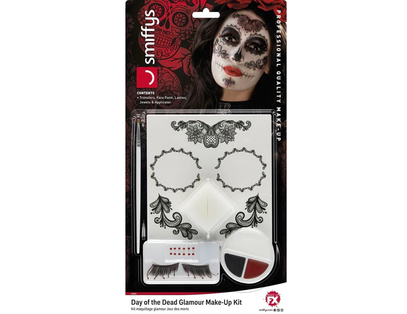 Day of the Dead Glamour Make Up Kit Size: One Size