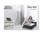 Starry Eucalypt Folding Mattress Foldable Sofa Lounge Foam Chair Portable [Colour: 2B1S - Grey & Bamboo White]