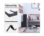 Starry Eucalypt Folding Mattress Foldable Sofa Lounge Foam Chair Portable [Colour: 2B1S - Grey & Bamboo White]