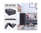 Starry Eucalypt Folding Mattress Foldable Sofa Lounge Foam Chair Portable [Colour: 3B - Grey]