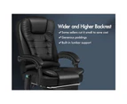 ALFORDSON Massage Office Chair Heated Executive Computer Seat Gaming Racer Black