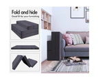 Starry Eucalypt Folding Mattress Foldable Sofa Lounge Foam Chair Portable [Colour: 2B2S - Grey]