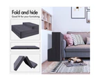 Starry Eucalypt Folding Mattress Foldable Sofa Lounge Foam Chair Portable [Colour: 2B1S - Grey]