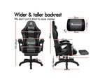 Alfordson Gaming Office Chair Extra Large Pillow Racing Executive Footrest Seat Black & Grey