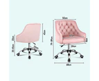 Velvet Swivel Armchair - Pink