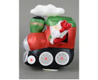 Wobbling Christmas Train Locomotive Christmas Animation With Santa - 28cm - Red Green Black & White