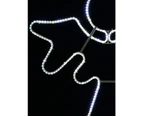 Cool White Nativity Angel With Halo SMD Strip Light Silhouette - 83cm - Cool White on White