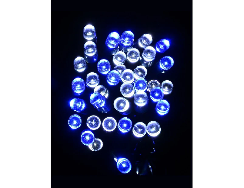 300 Blue & Cool White LED Concave Bulb Christmas Fairy String Lights - 15m