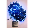 300 Blue & Cool White LED Concave Bulb Christmas Fairy String Lights - 15m