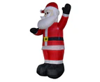 Gigantic Standing & Waving Santa Illuminated Christmas Inflatable Display - 4m - Red White & Black