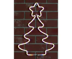 Multi Fluro Colour Christmas Tree Neon Christmas Light Silhouette - 58cm - Fluro Pink Blue Orange & Green