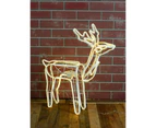 Warm White Animated Standing Reindeer Neon Christmas Light Display - 78cm - Warm White