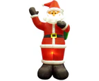 Giant Santa Holding Christmas Sack Illuminated Christmas Inflatable Display - 3m - Red White & Black