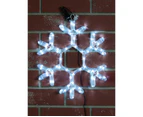 Cool White LED Branched Star Snowflake Rope Light Silhouette - 40cm - Cool White