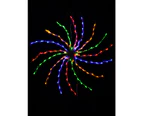 Multi Colour LED Spiral Messier Pinwheel String Light Silhouette - 49cm - Red Green Orange & Blue