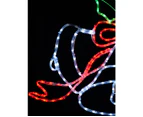 Multi Colour LED Christmas Bells & Mistletoe Rope Light Silhouette - 83cm - Red Green & Cool White