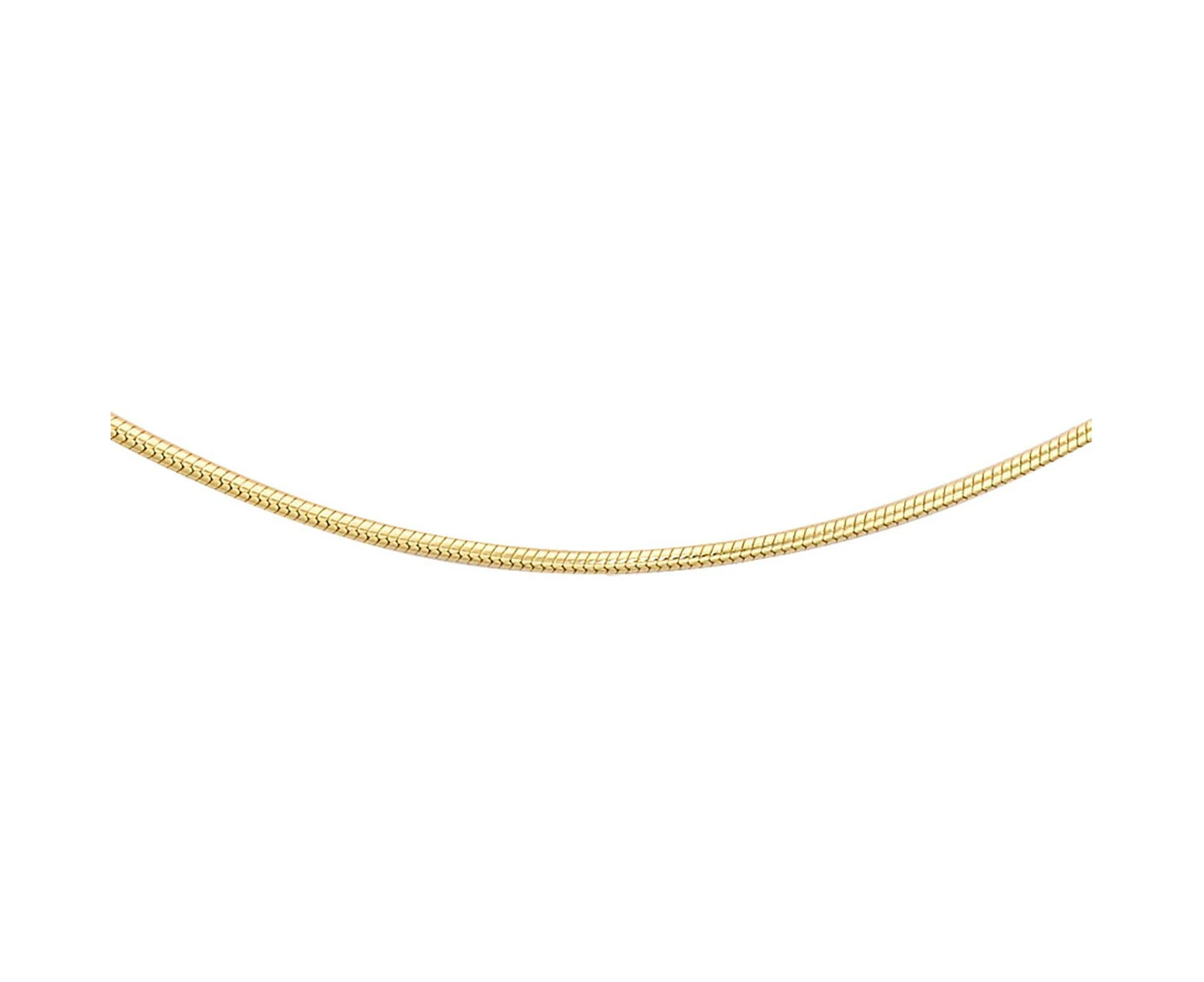 9K Yellow Gold Mini Round Snake Chain 45cm