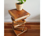 [Free Shipping]MANGO TREES "Book Stack" Side/Corner Table Planet Stand NB - Natrual