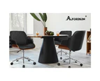 ALFORDSON Wooden Office Chair Computer Chairs Kendra Home Seat PU Leather Black