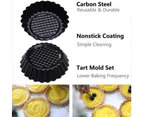 Piece Carbon Steel Tart Molds, Tar Mold, Egg Tart Mold, Reusable Non-Stick Baking Molds for Cupcake Cake, Desserts, Ice Cream