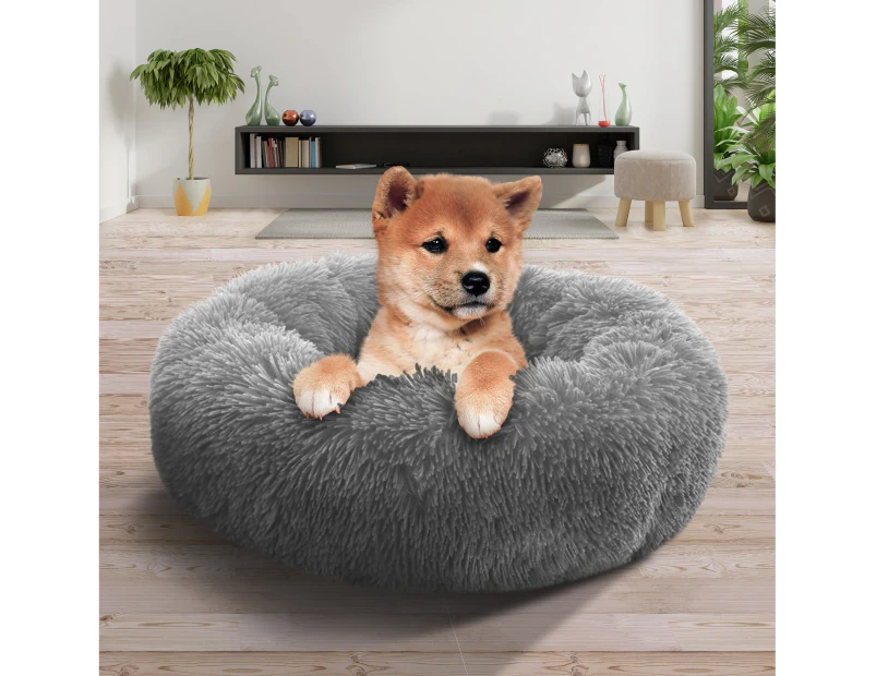 Pet Bed Dog Cat Puppy Mattress Bedding Pad Mat Cushion Winter Light Grey Large - Grey