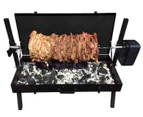 FC Portable 8kg Capacity Camping Mini Spit Roaster Rotisserie Charcoal BBQ Grill