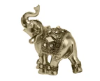 Eye-catching Elephant Figurine Fine Symbol Resin Elegant Elephant Trunk Sculpture for Home - 1