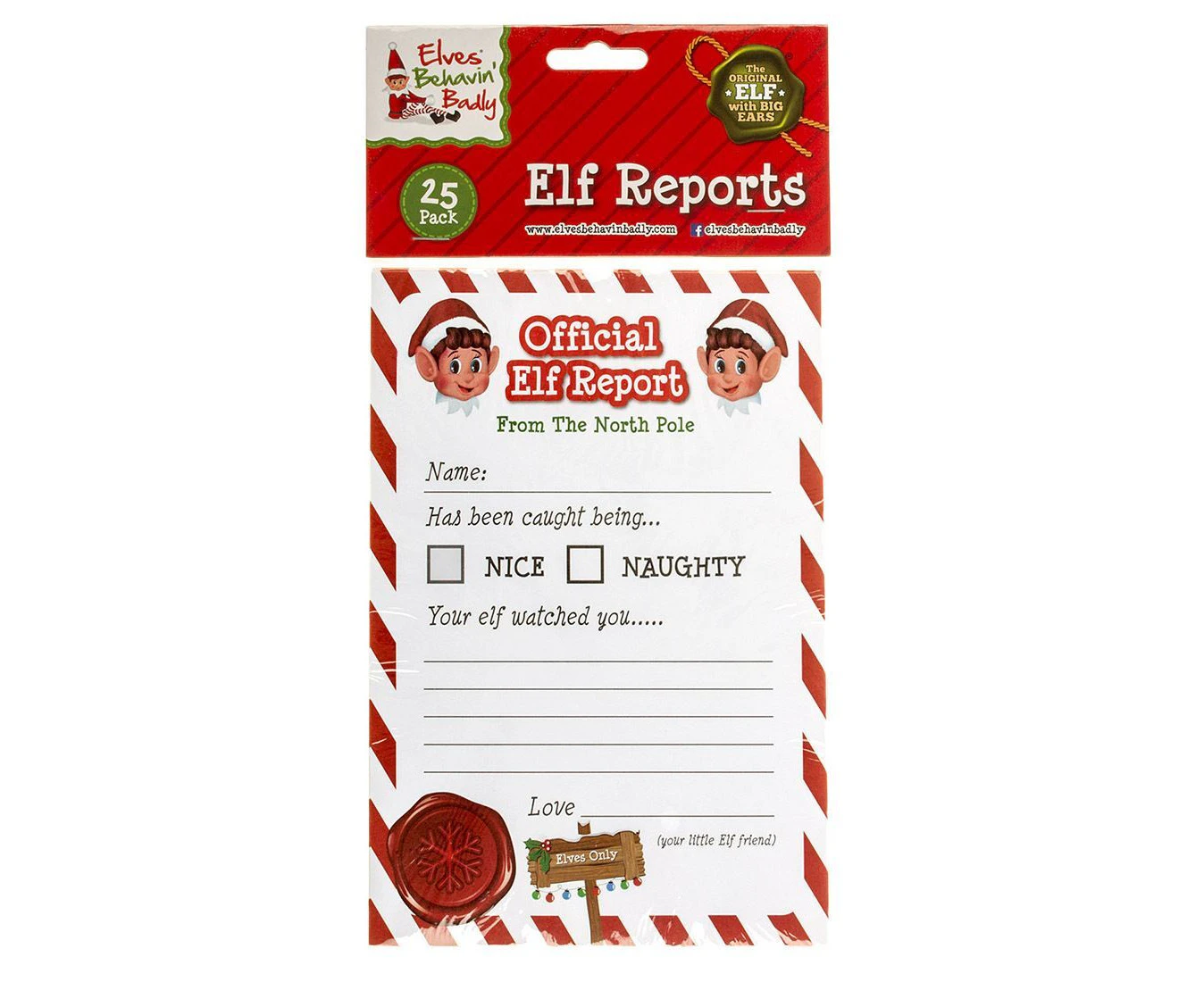 Elves Behaving Badly Elf Reports 25 Pack