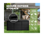 Livsip Outdoor Storage Box 290L Garden Cabinet Container Deck Tool Lockable Chest