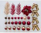 Christmas Tree Decoration Set Burgundy Red & Gold (29 pc)