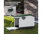 Taily Plastic Dog Kennel Outdoor Indoor Weatherproof Pet Puppy Dog House Large Green Anti UV Shelter
