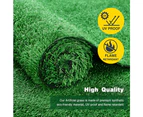 Groverdi Artificial Grass Synthetic Lawns 2mx5m Fake Grass Turf Plastic Plant 20mm Forest Green