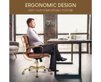 Furb Ergonomic Executive Eames Office Chair Height Adjustable Chair Gold/Brown