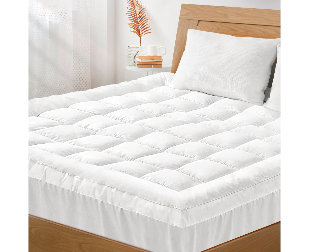 Mona Bedding 1100GSM Mattress Protector Bamboo Fibre Pillowtop Topper Cover King Bed Underlay Pad