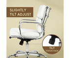 Furb Ergonomic Executive Eames Office Chair Height Adjustable Chair Sliver/White