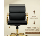 Furb Ergonomic Executive Eames Office Chair Height Adjustable Chair Gold/Black