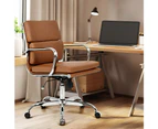 Furb Ergonomic Executive Eames Office Chair Height Adjustable Chair Sliver/Brown