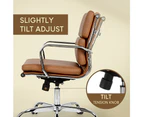 Furb Ergonomic Executive Eames Office Chair Height Adjustable Chair Sliver/Brown