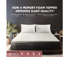 Mona Bedding Queen Memory Foam Mattress Topper Cool Gel Bed w/Bamboo Cover Underlay 5CM Flat Q Size