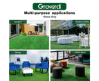 Groverdi Artificial Grass Synthetic Lawns 1mx10m Fake Grass Turf Plastic Plant 20mm Forest Green