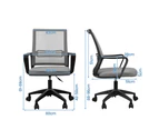 Furb Office Chair Computer Gaming Mesh Executive Chairs Study Work Lifting Seat Black Light Grey