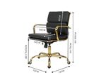 Furb Office Chair Gaming Executive Mid-Back Thick Padded PU Leather Work Study Blk Gd Eames Replica