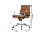 Furb Ergonomic Executive Eames Office Chair Height Adjustable Chair Sliver/Brown