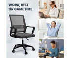 Furb Office Chair Computer Gaming Mesh Executive Chairs Study Work Lifting Seat Black Dark Grey
