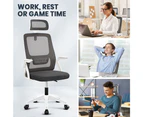 Furb Office Chair Computer Gaming Mesh Executive Chairs Seating Headrest White Dark Grey