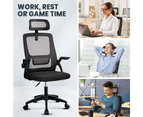 Furb Office Chair Computer Gaming Mesh Executive Chairs Study Work Lifting Seating Headrest Black